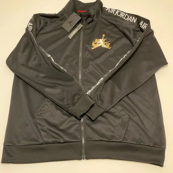 Jordan ゴールドジャケット Jordan | Jackets & Coats | Air Jordan Black Gold Jacket | Poshmark